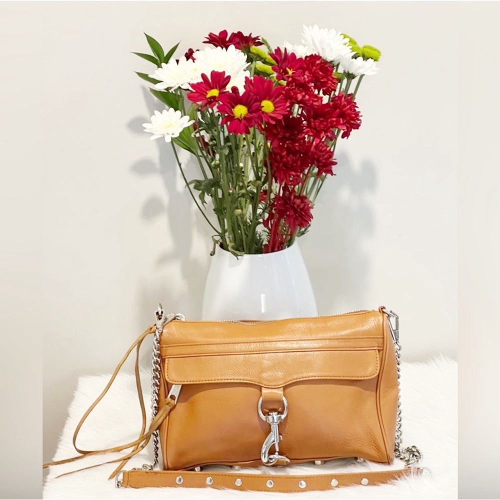 Rebecca Minkoff M.A.C. Camel Pebbled Leather Crossbody Bag